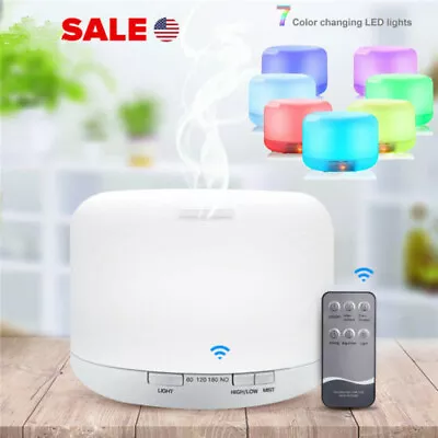 $22.99 • Buy 500ML Aroma Air 7 LED Essential Oil Diffuser Ultrasonic Aromatherapy Humidifier
