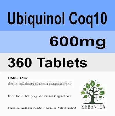 Ubiquinol Co Enzyme Q10 CoQ10 600mg Advanced X 360 Tablets • £35.99