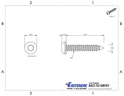 #8 Square Drive Pan Head Sheet Metal Screws Self Tap Stainless Steel All Lengths • $16.38