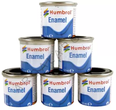 HUMBROL Enamel Model Paint 14ml - ALL COLOURS - Matt Gloss Satin Metallic Airfix • £4.99