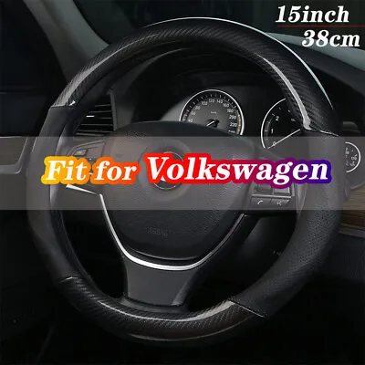 15  Steering Wheel Cover Genuine Leather For VW Volkswagen 2000-2024 Black New • $31.06