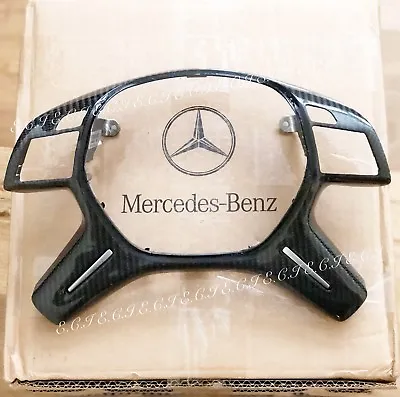 13~18 Genuine Mercedes Steering Wheel Trim Carbon G63 G550 Ml350 Ml550 Gl450 • $349.97