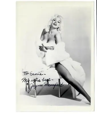 Two (2) Vintage 1957 Jayne Mansfield Auto Signed 5x7 Photos W/Original Envelope • $364.27