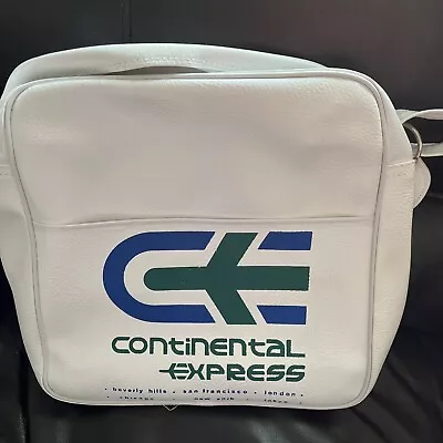 Vintage Continental Express Airline Travel Bag  Air 60's Carry On White • $14.99