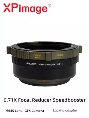 XPimage Adapter 0.71x Focal Reducer Speedbooster For Mamiya 645 Lens To Fuji GFX • £410