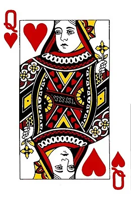 Queen Of Hearts Playing Card  Iron On T Shirt Transfer • £3.49