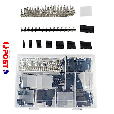 $16.99 • Buy 1450Pcs 2.54mm Dupont Wire Jumper Cable Pin Header Connector Housing Crimp Kit  