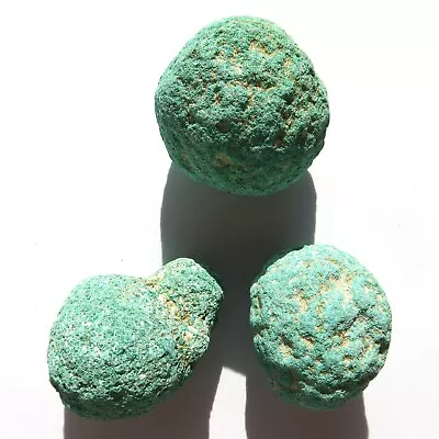 Lot Of 3 Malachite Puff Ball Spheres  Round Specimen Utah  56  Grams   BGLot2 • $12.18