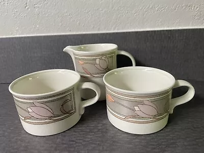 MIKASA INTAGLIO MEADOW SUN COC02 Creamer With Set Of 2 Tea Cops VTG • $50