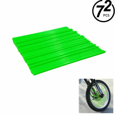 72pcs GREEN Wheel Spoke Wraps Covers Coats For Motorcycle Dirt Bike CRF EXC YZF • $13.78