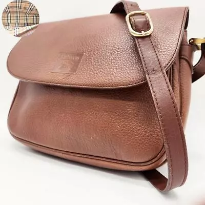 Burberry Shoulder Bag Nova Check Crossbody Vintage Leather Brown From Japan • $69.35