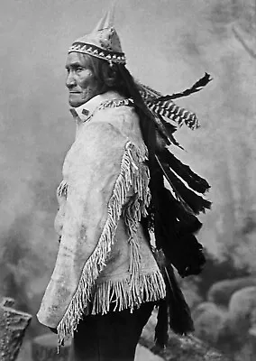 Native American Indian Apache Geronimo Print Poster Wall Art Picture A4 + • £4.99