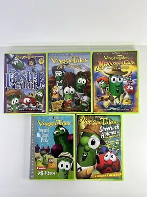 Veggie Tales DVD Set Lot Of 5 Children's Kids Bible Religious Christain Shows • $20