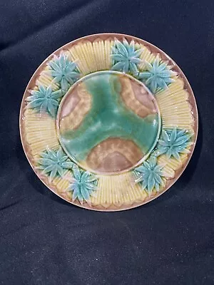 Vintage Entruscan Majolica 7 3/4”  “ Bamboo” Plate • $31.50