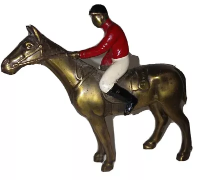 K&O (Kronheim & Oldenbusch) Horse W Jockey Metal Statue 3.5  Luray Caverns VA • $79.99