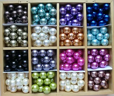 20pcs X 18mm Faux Pearl Beads Large Size In 15 Colours Craft S Jewellery Making • £2.99