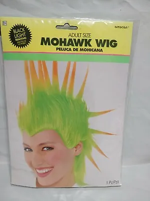 $12 • Buy Mohawk Wig Black Light Reactive Adult #114