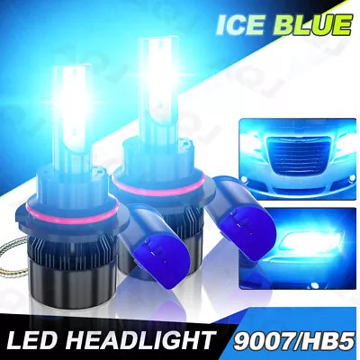 8000K Front Light 9004 LED Car Headlight Bulbs Hi/Lo Beam Ice Blue High Power US • $18.89