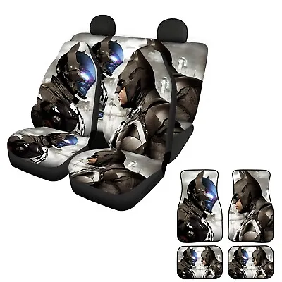 Batman Superhero 5 Seaters Universal Car Seat Covers Car Floor Mat Full Set #1 • $63.64