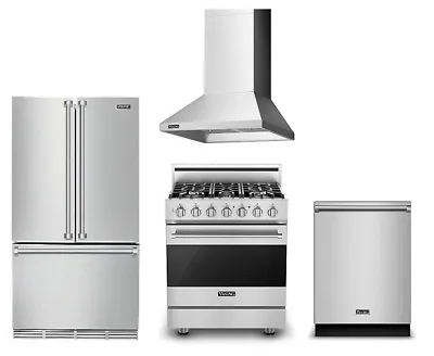 Viking Package With 36  Refrigerator 30  Dual Fuel Range Hood & Dishwasher • $12476