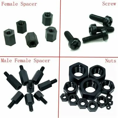 100x M2 M3 M4 Nylon Hex Spacer Spacer Bolt Hex Screw Nuts • $10.11