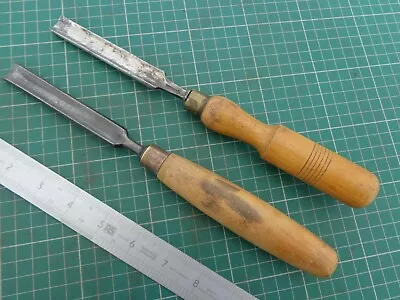 Two * MARPLES *  1/2   Inch Curved Wood Chisels / Gouges ~ Made In  England • $1.22