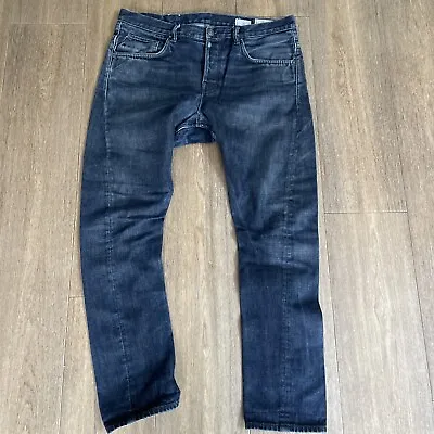 All Saints Jeans Runner W36 L30 Mid Blue Button Fly Great Condition Men’s • £29