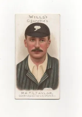 £15 • Buy Wills Cricketers 1901 With Vignettes  #50 Mr T L Taylor  Yorkshire And Cambridge