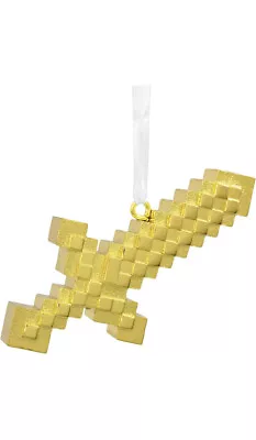 Hallmark 2021 Premium Minecraft Gold Sword Christmas Tree Ornament ~ Nib! • $5.99