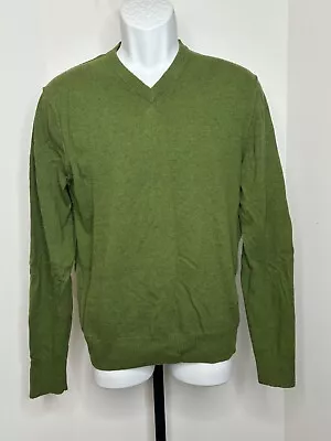 Martin + Osa Sweater Men’s Size Small Green V Neck Wool Cashmere Blend Golf • $24.97