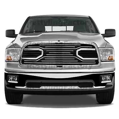 Replacement Big Horn Chrome Package Grille+Chrome Shell For 09-12 Dodge RAM 1500 • $144.83