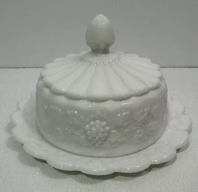 Vintage WESTMORELAND White Milk Glass Covered Cheese Butter Dish • $27