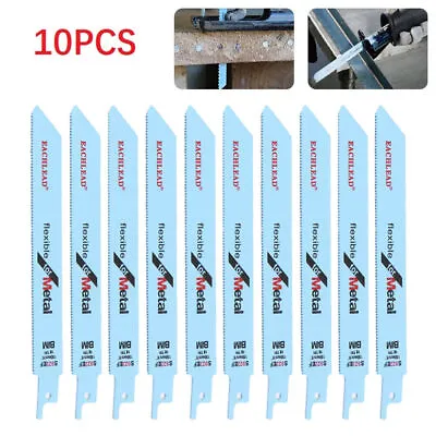 10Pcs 150 Mm S922EF Reciprocating Saw Blades Set For Bosch Makita Metal Cutting • £8.99