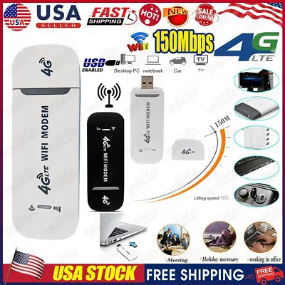 4G LTE Wireless Mini USB WIFI Dongle Router Mobile Broadband Unlocked SIM Card • $14.88