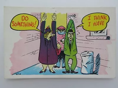 Vintage Postcard A Cackle Card Robbers Comic Old  #8499 • $1.03