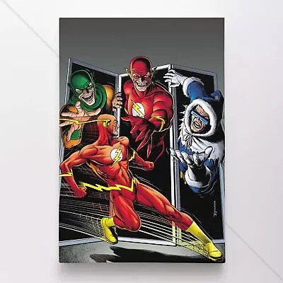 $54.95 • Buy Flash Poster Canvas DC Justice League Comic Book Cover Art Print #8222