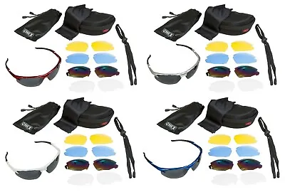 CHEX Ace Sailing Sportsglasses Sunglasses 5 Interchangeable Lenses Inc Tinted • £13.99