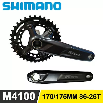 SHIMANO DEORE FC-M4100 CRANKSET 2x10 Speed 170MM 175MM 36-26T MTB Bike Crank OE • $82.99