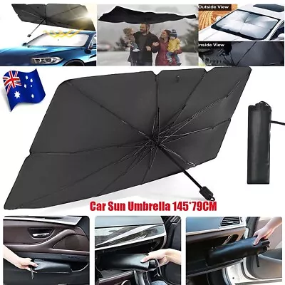 Car Windshield Sunshade Umbrella Front Window Visor Sun Shade Cover 145*79cm L • $14.89