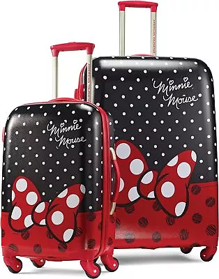 Hardside Luggage With Spinner Wheels Minnie Mouse Red Bow 2-Piece Set (21/28) • $228.60