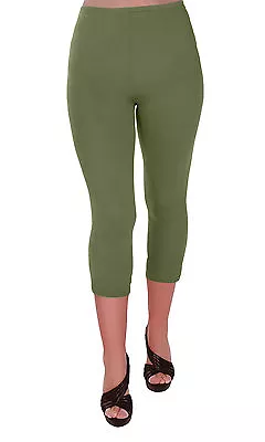 Ripley Womens Stretch Ladies Gym Yoga Casual Sport Crop Leggings 3/4 Capri Pants • £6.95