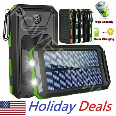 $19.95 • Buy 2023 Waterproof Solar Power Bank 10000000mAh Portable External Battery Charger