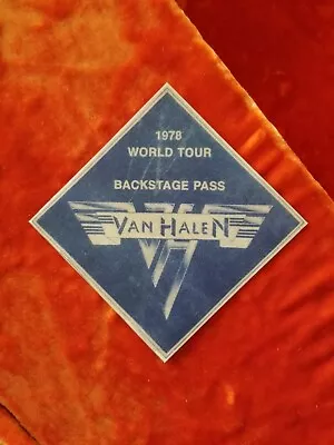 Van Halen 1978 World Tour Backstage Pass Sticker  • $10