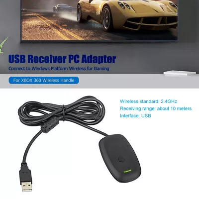 Pc Adapter Game Accessaries USB Receiver Pc Adapter For Xbox 360 Wireless Handle • $38.09