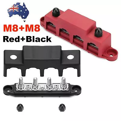 2pcs Positive Negative Bus Bar Battery Power Distribution Block 250A 12V-48V M8 • $46.99