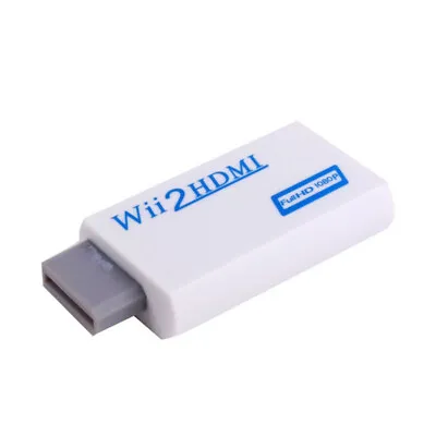 £3.99 • Buy Wii To HDMI 1080P Converter Adapter 3.5mm Audio Video Output Full HD 1080p