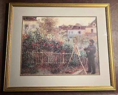 Framed Claude Monet Painting His Garden At Argenteuil By Pierre-Auguste Renoir  • $150