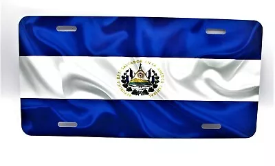 El Salvador Waving Flag Metal Car License Plate Autotag. Salvadoran Bandera • $14.95