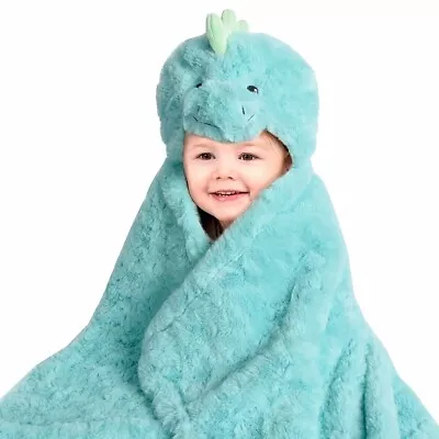 Little Miracles Hooded Blanket & Plush Animal 2-Piece Set Unicorn Dino • £14.95