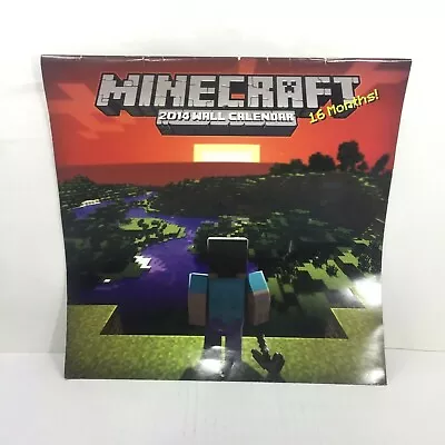 Minecraft 2014 Wall Calendar 11.5 X23  Opened Size DateWorks Mojang • $4.99